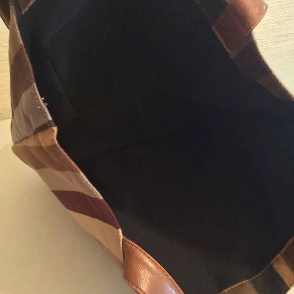 Vintage Todd Oldham by Lazy-boy Boho Hippie Striped Brown and Tan Tote Bag - Picture 6 of 8